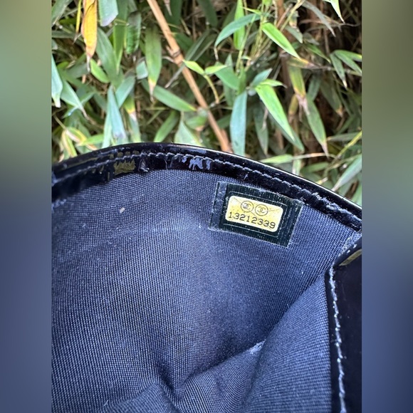 Genuine CHANEL dark brown compact patent leather credit card holders wallet - Picture 15 of 16